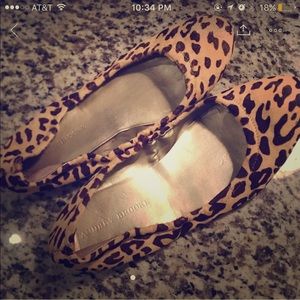 Audrey Brooke leopard flats 9.5